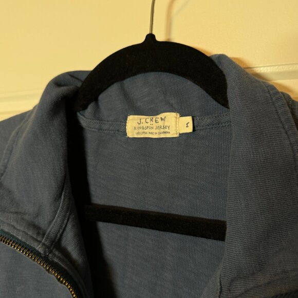 J.Crew Ringspun Jersey Half-Zip Pullover – Men's Size S in Washed Blue - Picture 3 of 6